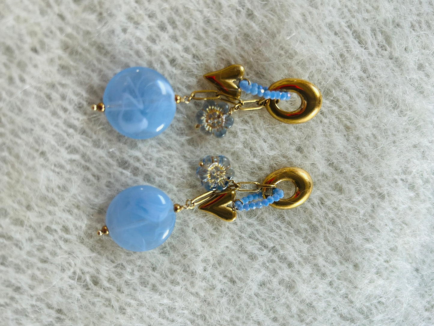 ‘Blue Summer’ oorbellen