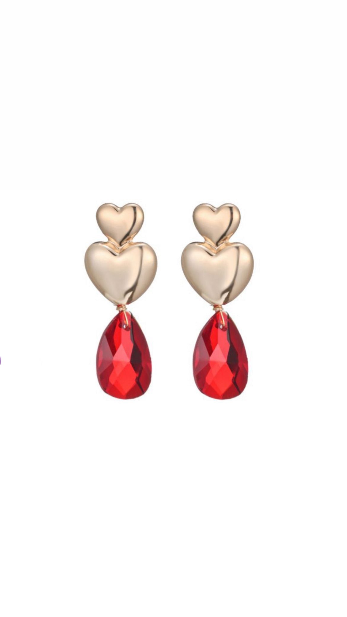 “Red love” oorbellen