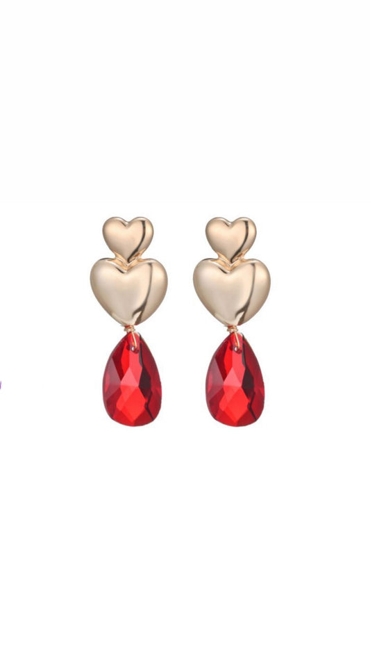 “Red love” oorbellen