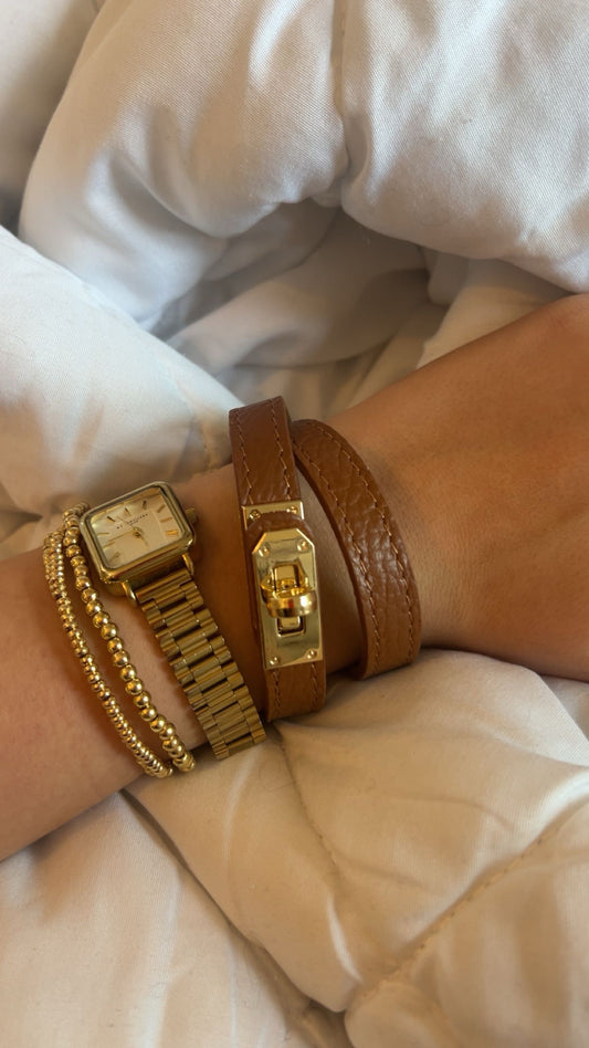 ‘Mabelle’ armband bruin