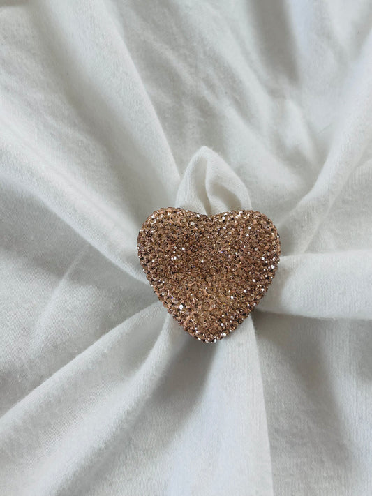 'Pink glitter' ring