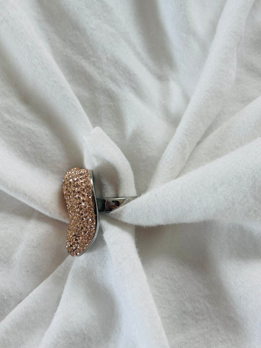 'Pink glitter' ring