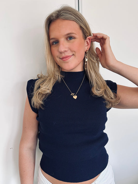 'Juliette' top navy