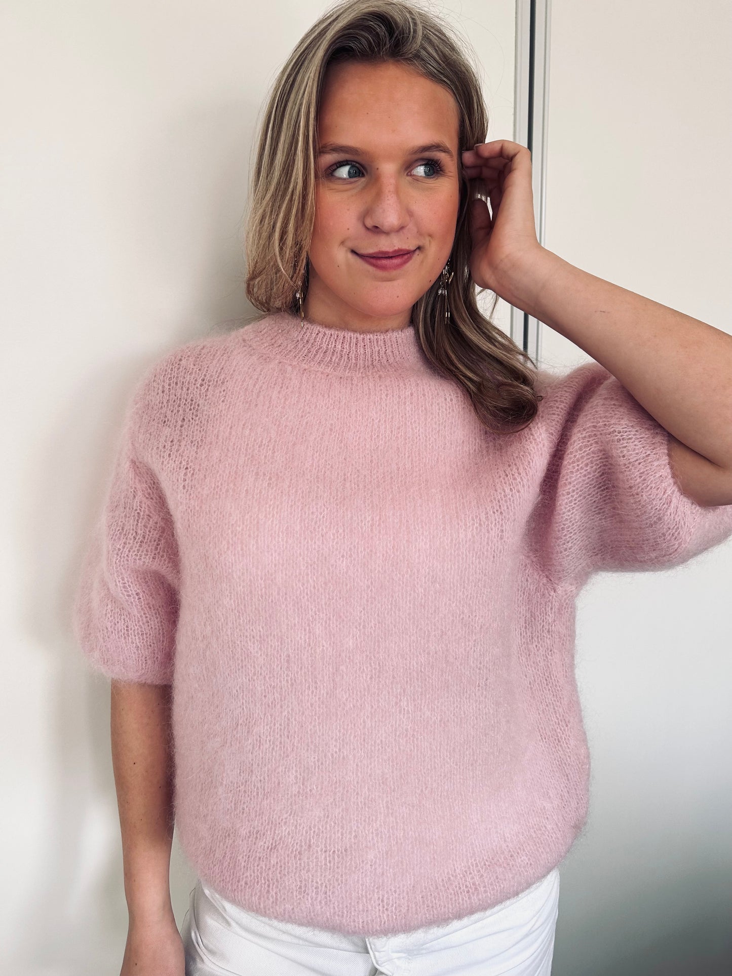 'Mohair' trui roze