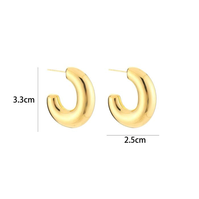 'Oval' oorbellen