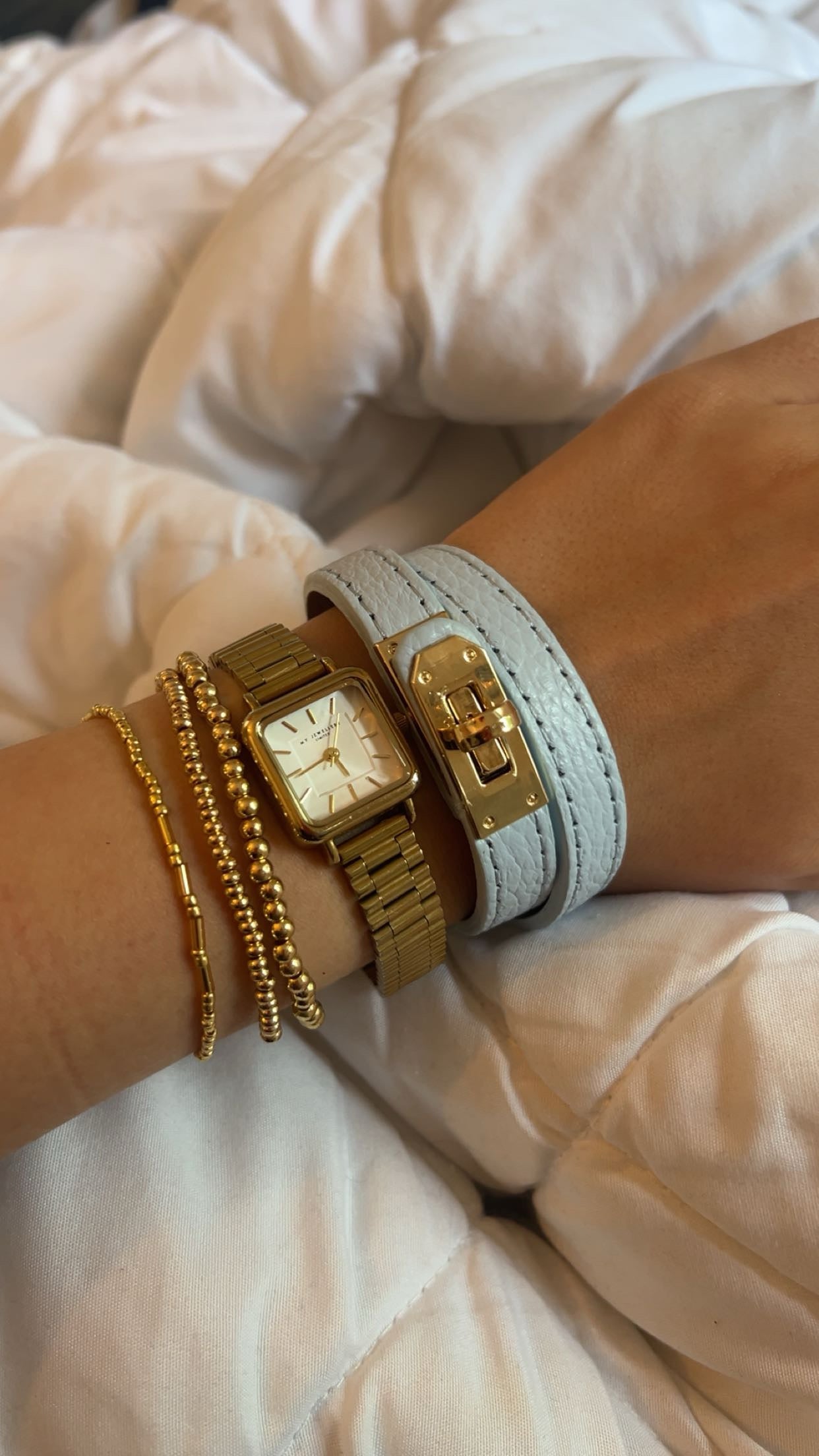‘Mabelle’ armband licht blauw