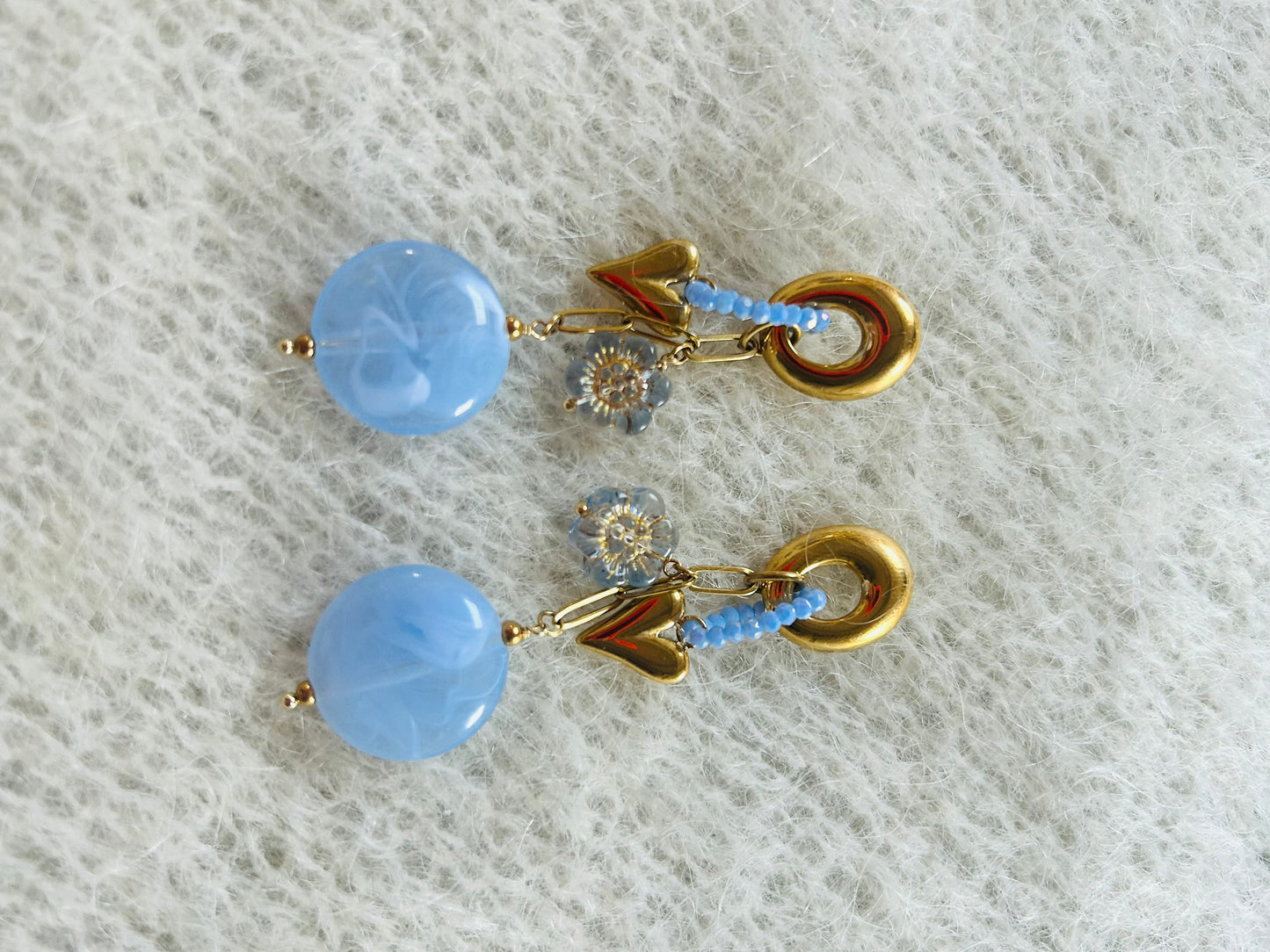 ‘Blue Summer’ oorbellen