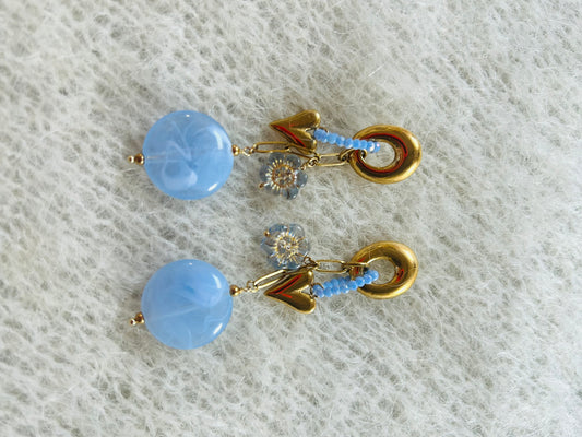 ‘Blue Summer’ oorbellen
