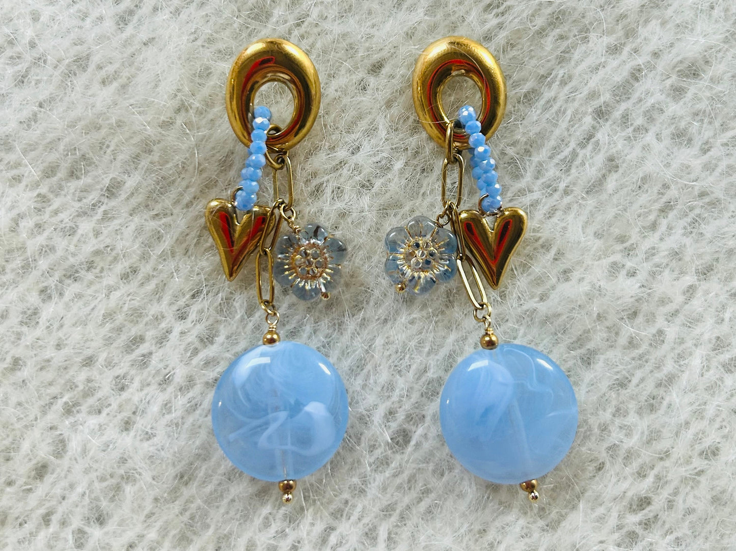 ‘Blue Summer’ oorbellen