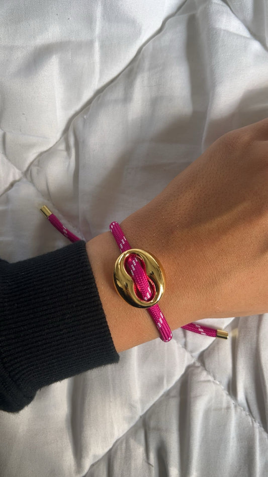 “Macy” armband donker roze
