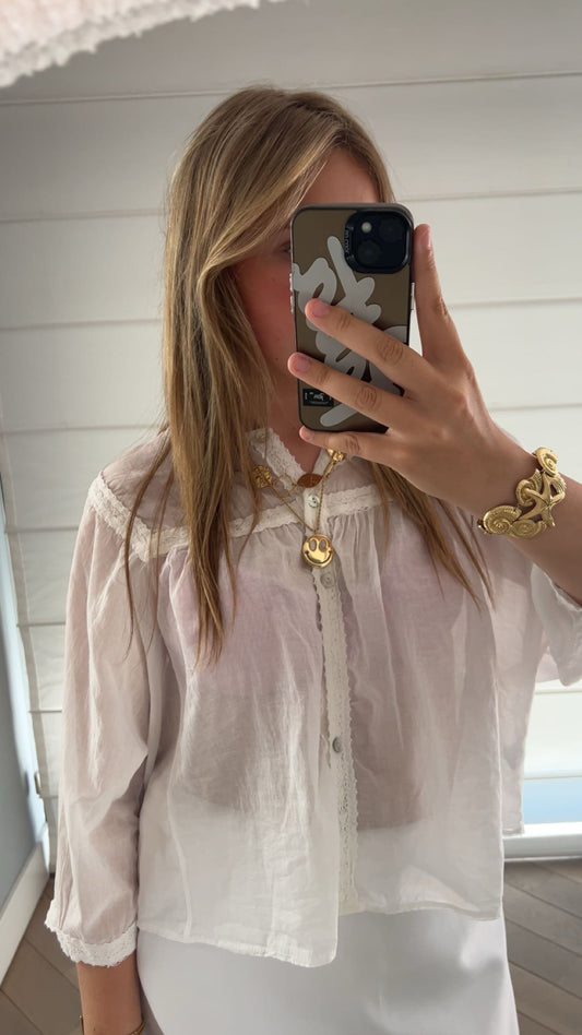 Boho blouse white