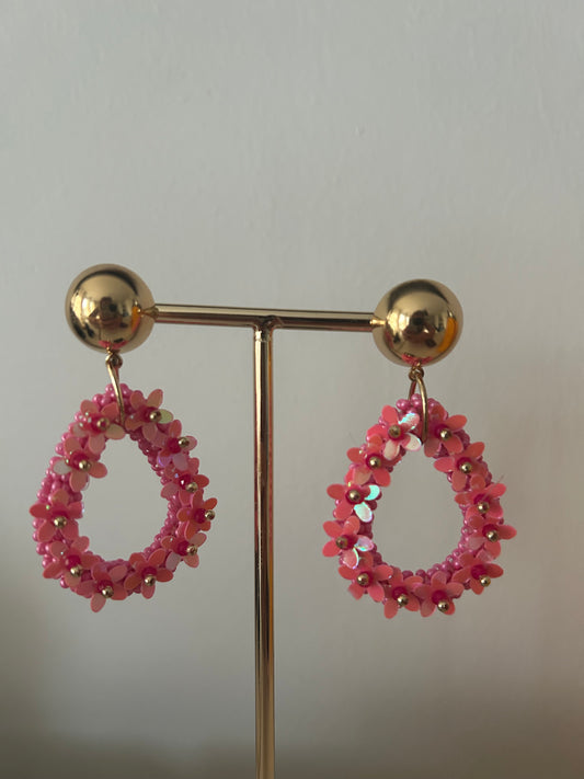'Pink statement' oorbellen