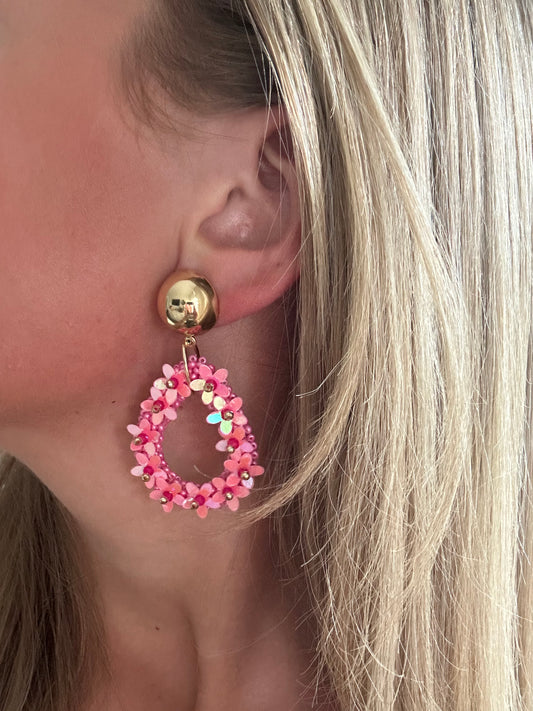 'Pink statement' oorbellen