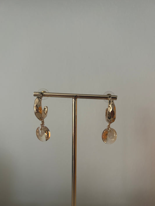 'Diamond hoop' oorbellen