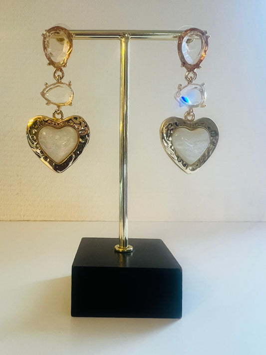 'chic white' oorbellen