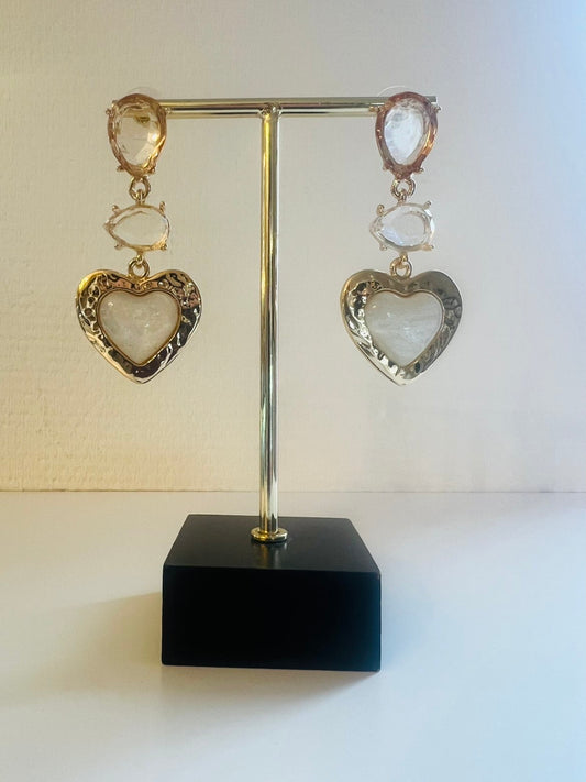 'chic white' oorbellen