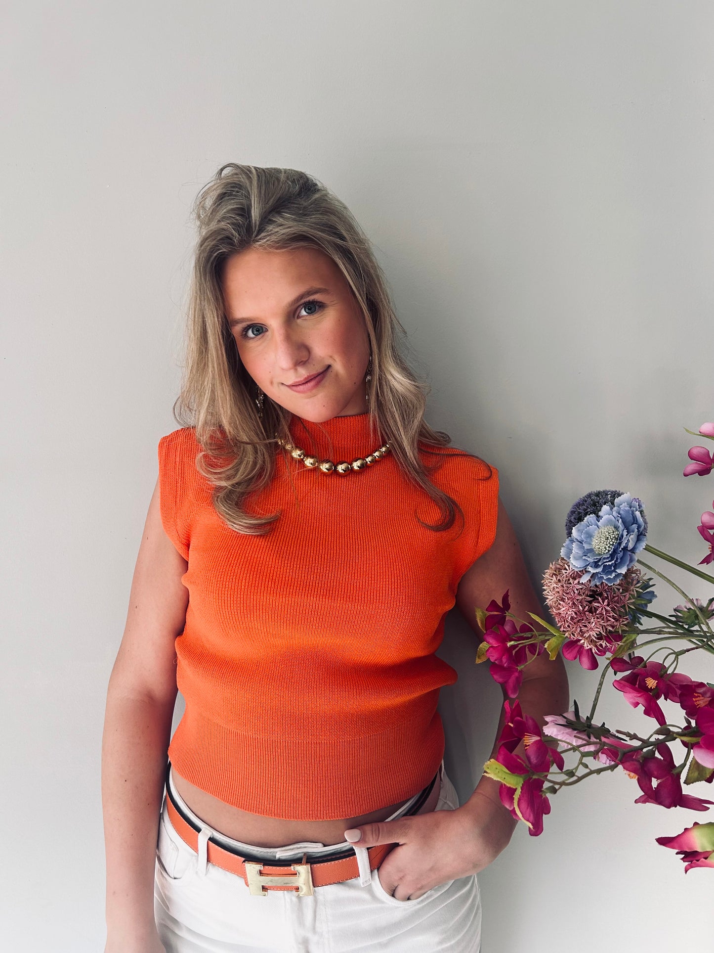 'Juliette' top orange