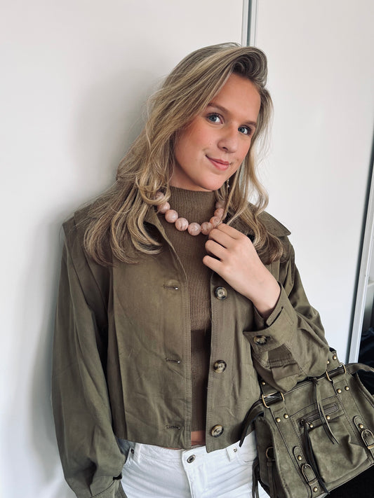 'Annabel' trenchcoat green