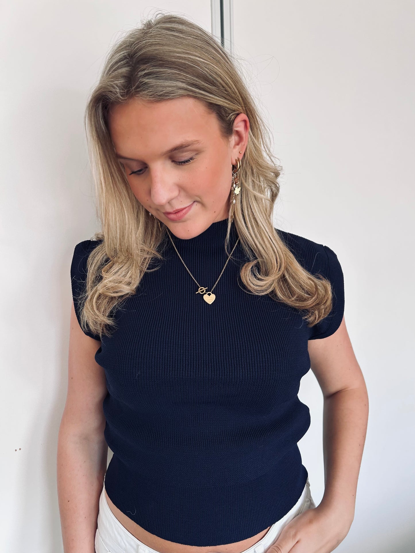 'Juliette' top navy