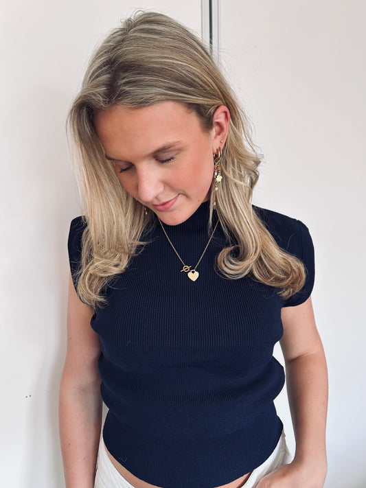 'Juliette' top navy