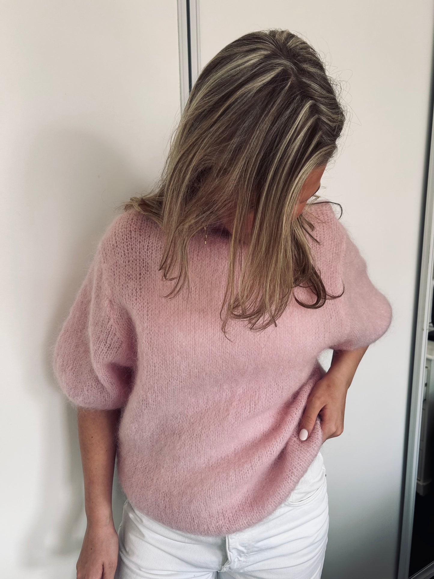'Mohair' trui roze