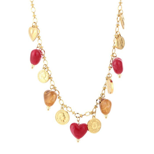 'Pink charm' ketting