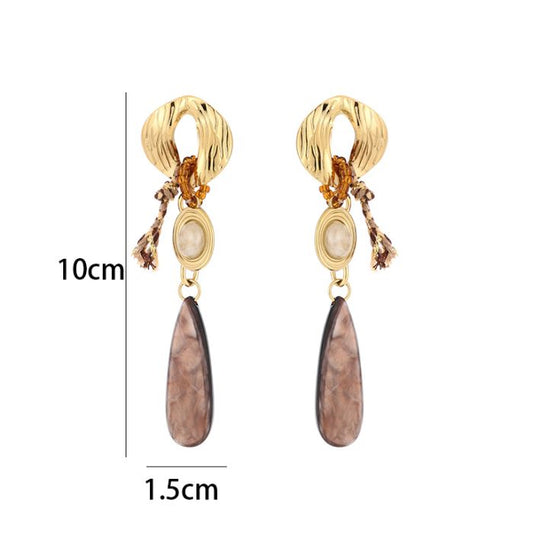 'Tropical brown' earrings